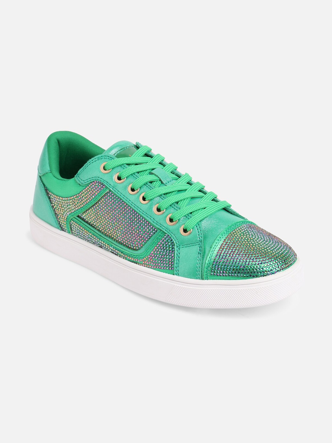 

ALDO Men Green Textured Casual Sneakers