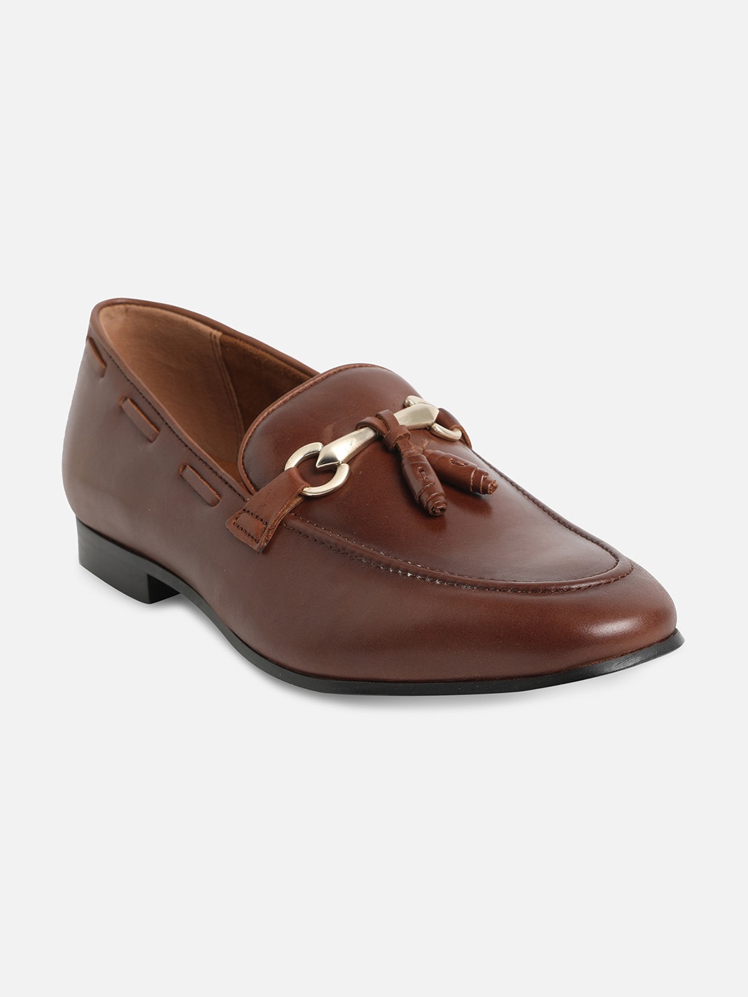 

ALDO Men Brown Leather Solid Boat Shoes