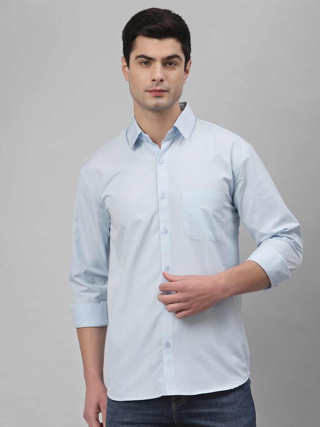 

NEUDIS Men Blue Classic Casual Shirt