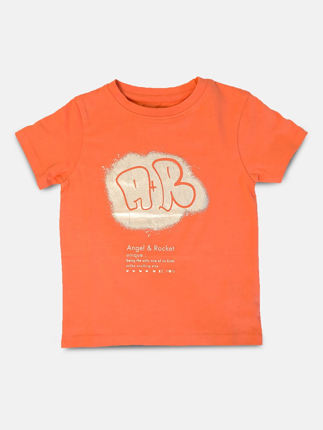 

Angel & Rocket Girls Coral Printed T-shirt