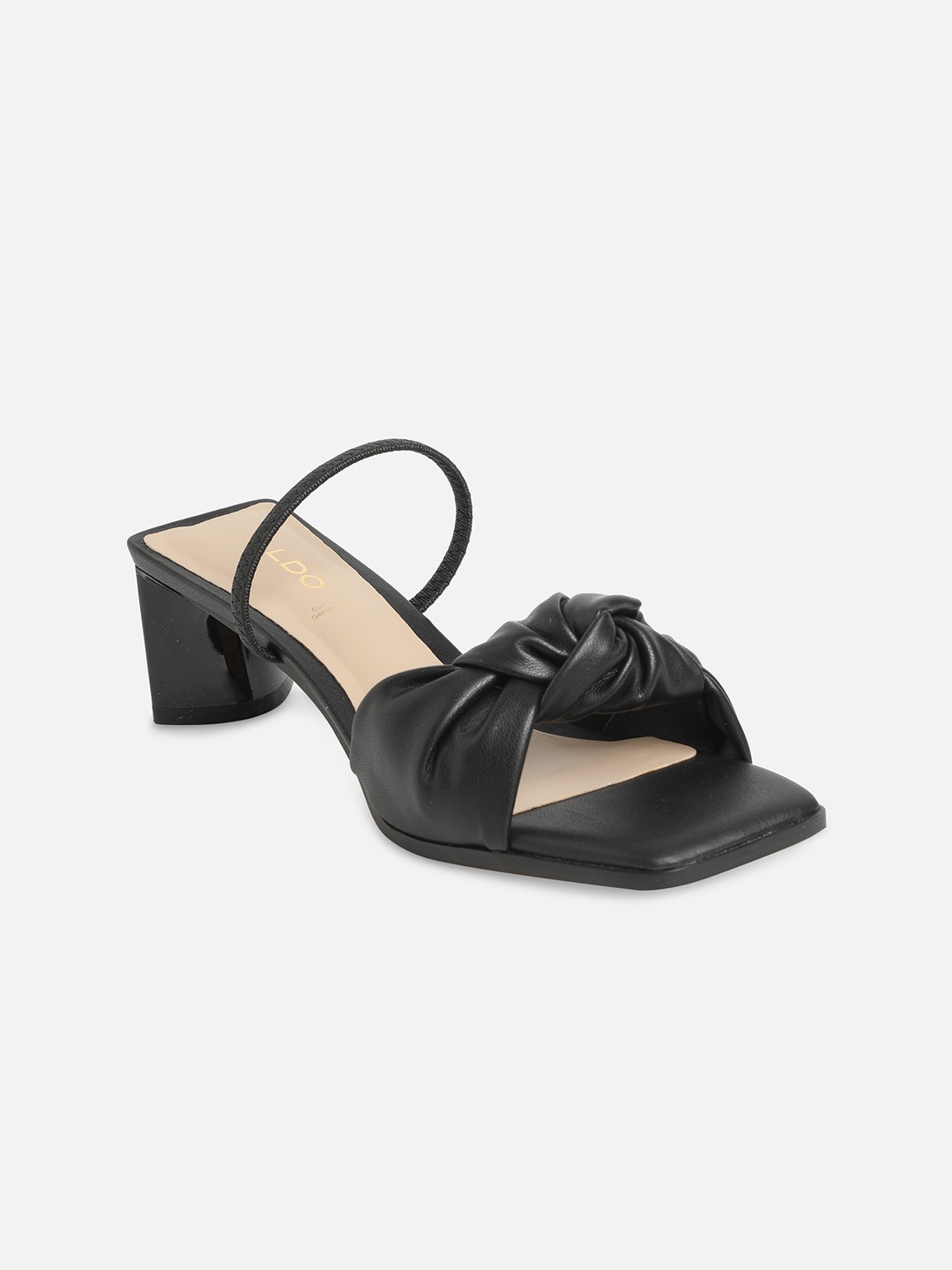 

ALDO Women Black Block Heels with Bows
