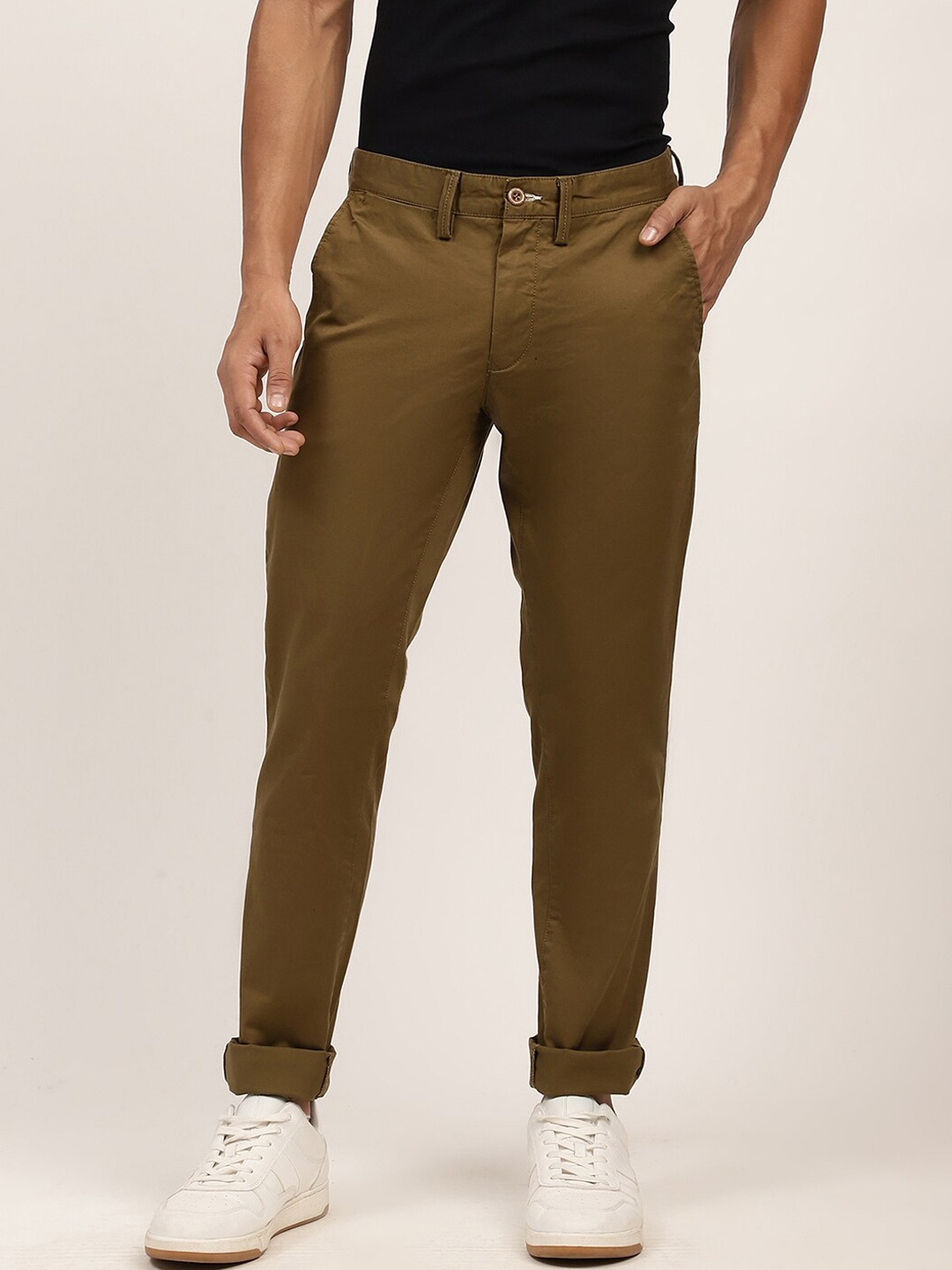 

GANT Men Green Slim Fit Chinos Trousers