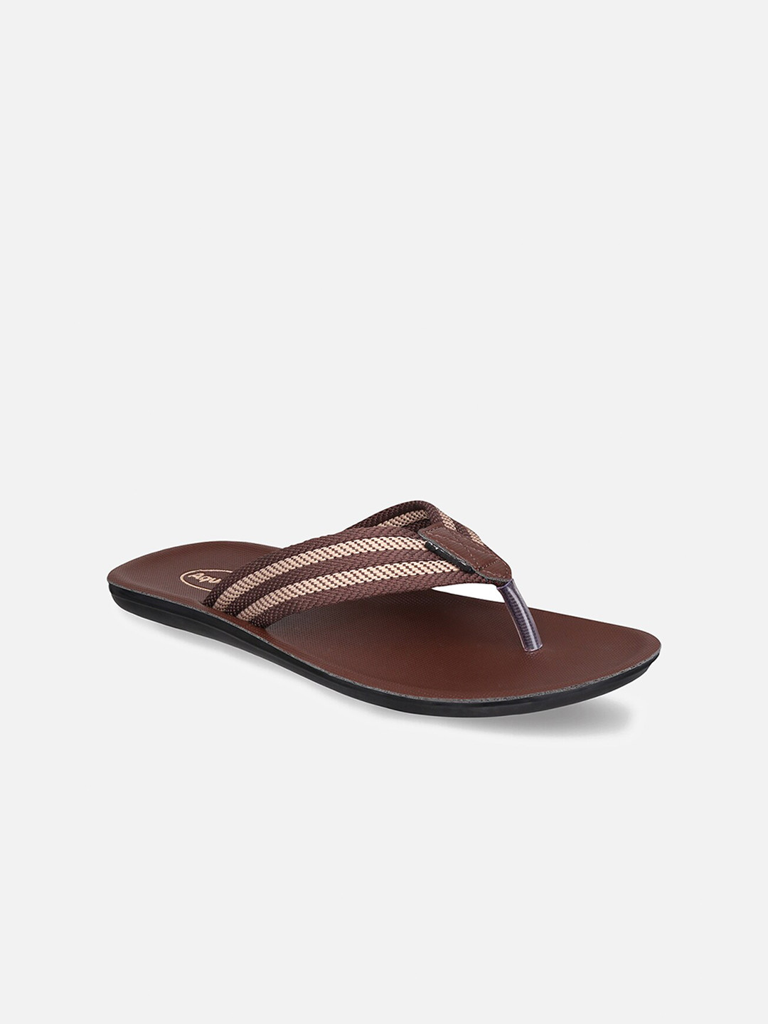 

Aqualite Men Black & Black Rubber Thong Flip-Flops