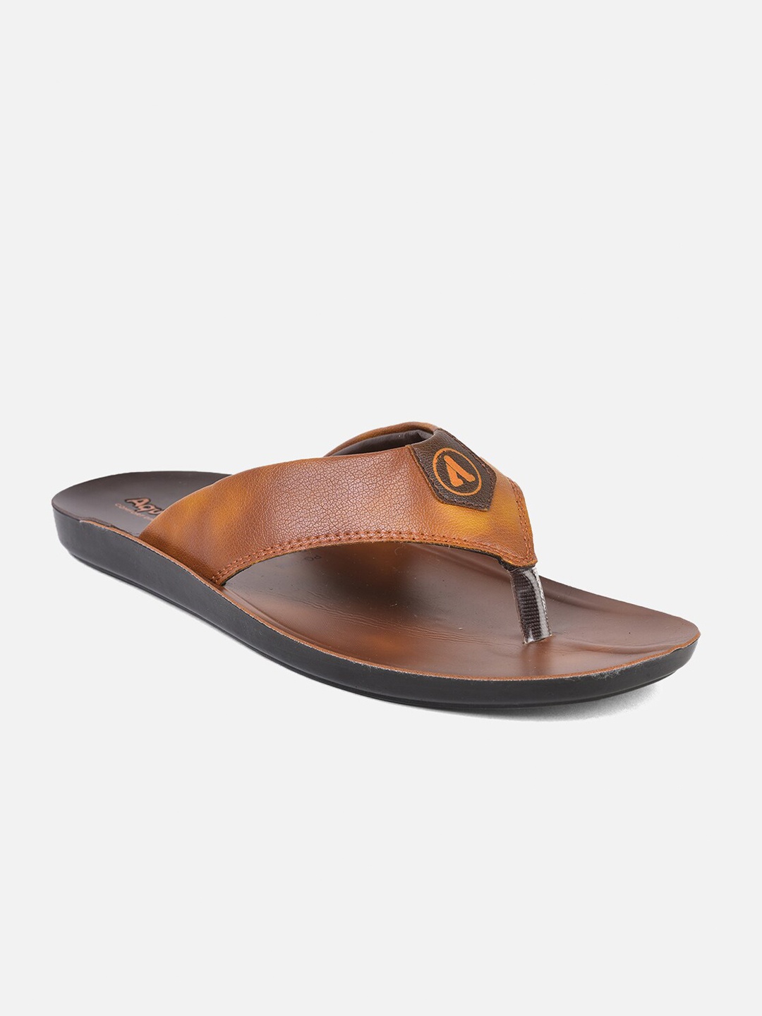 

Aqualite Men Black & Brown Rubber Thong Flip-Flops