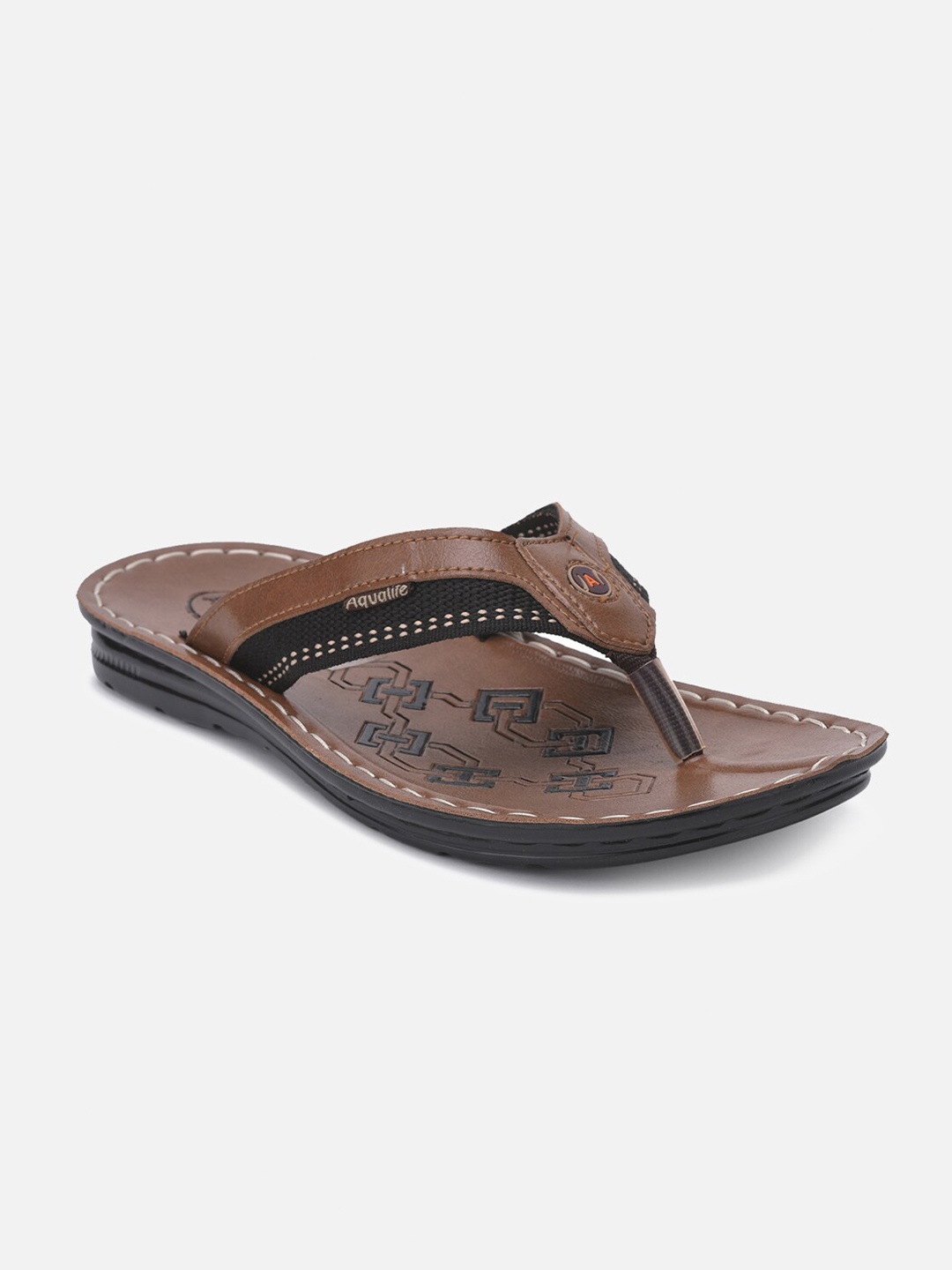 

Aqualite Men Black Flip Flops