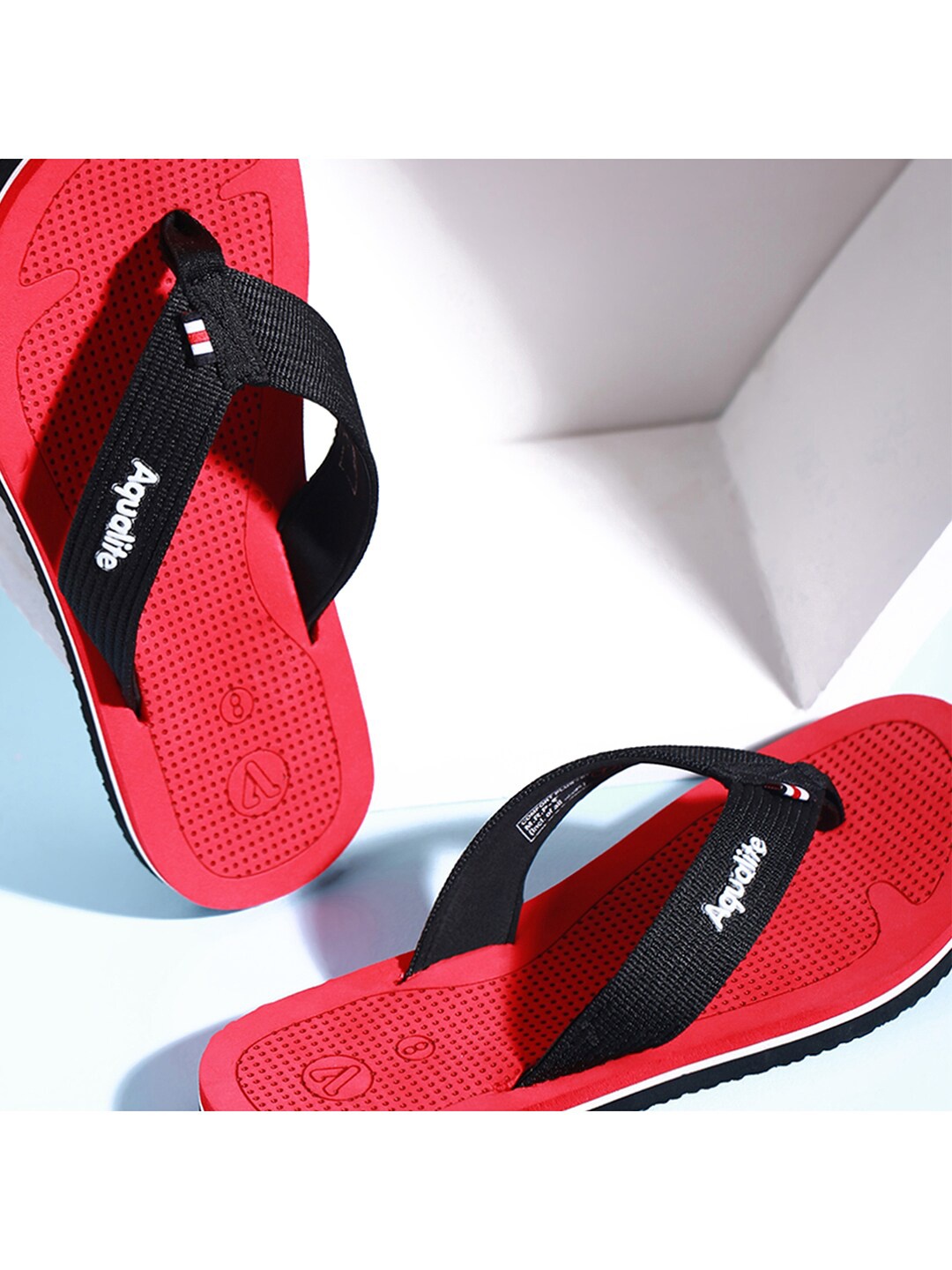 

Aqualite Men Black Flip Flops