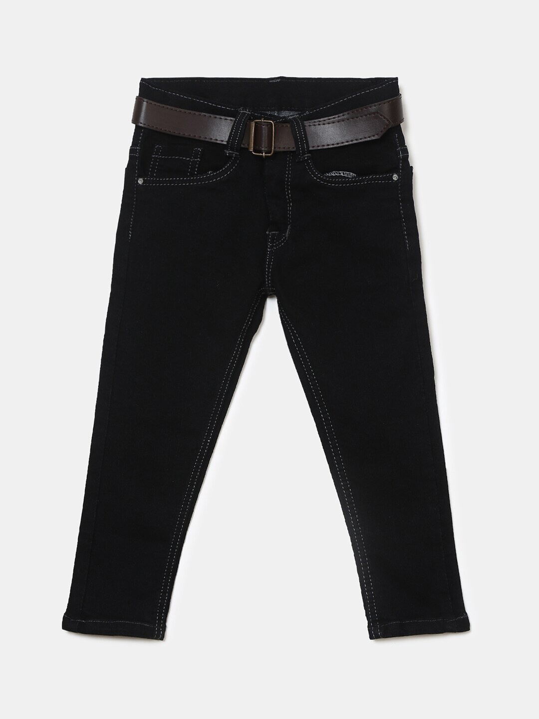 

V-Mart Boys Black Solid Denim Mid-Rise Jeans
