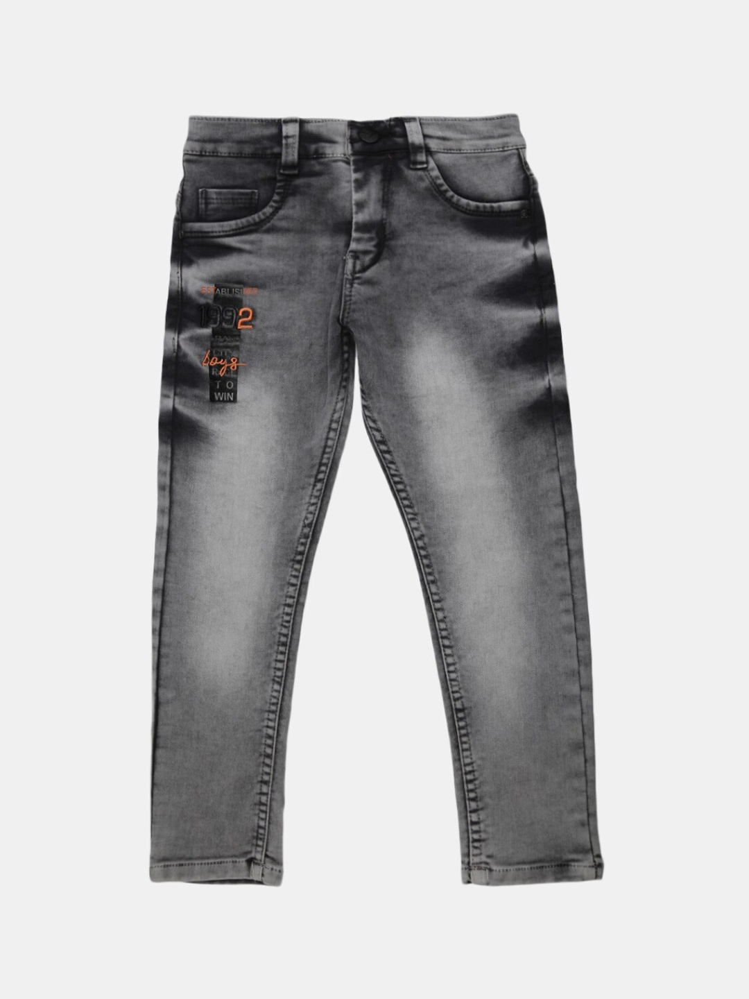 

V-Mart Boys Grey Heavy Fade Cotton Jeans