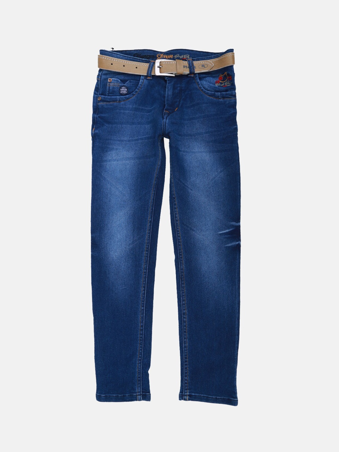 

V-Mart Boys Blue Heavy Fade Clean Look Jeans