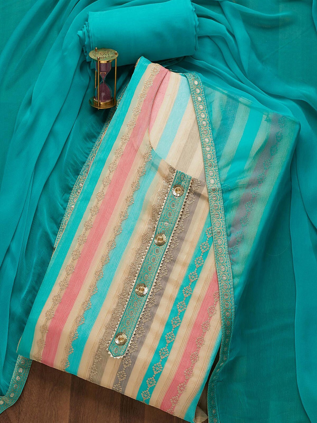 

Koskii Women Green Dress Material