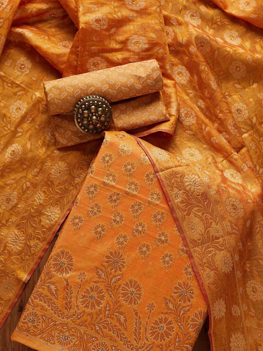 

Koskii Women Yellow Dress Material