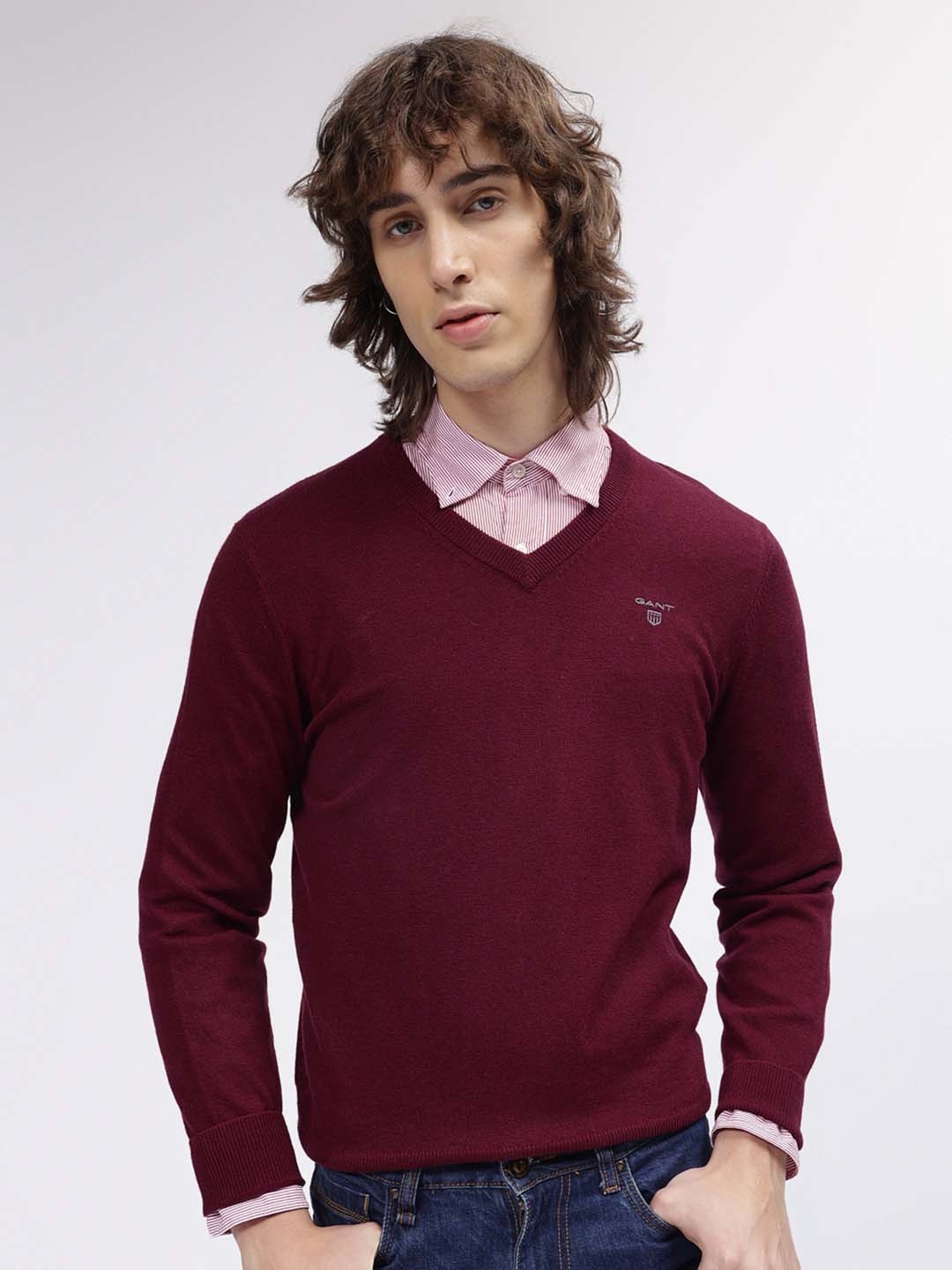 

GANT Men Maroon Woolen Pullover