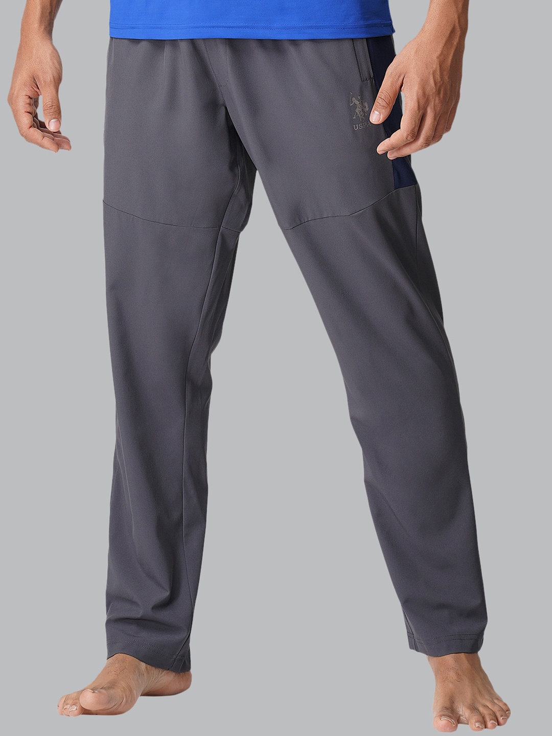 

U.S. Polo Assn. Men Solid Lounge Pants, Charcoal