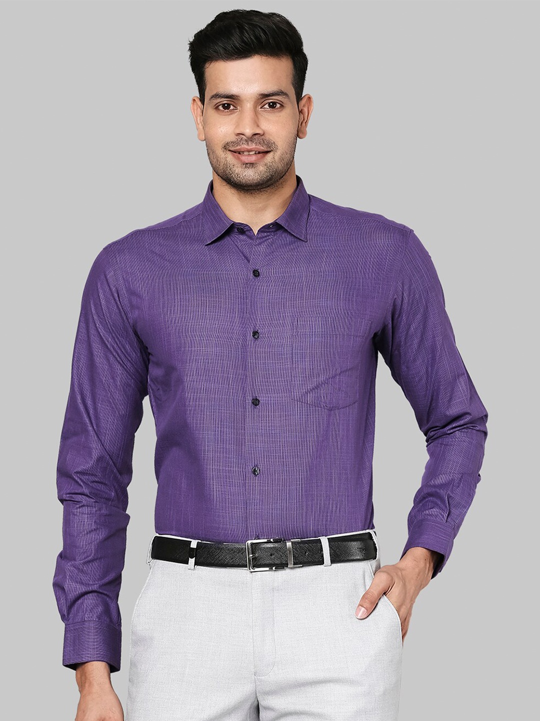 

Park Avenue Men Violet Formal Shirt