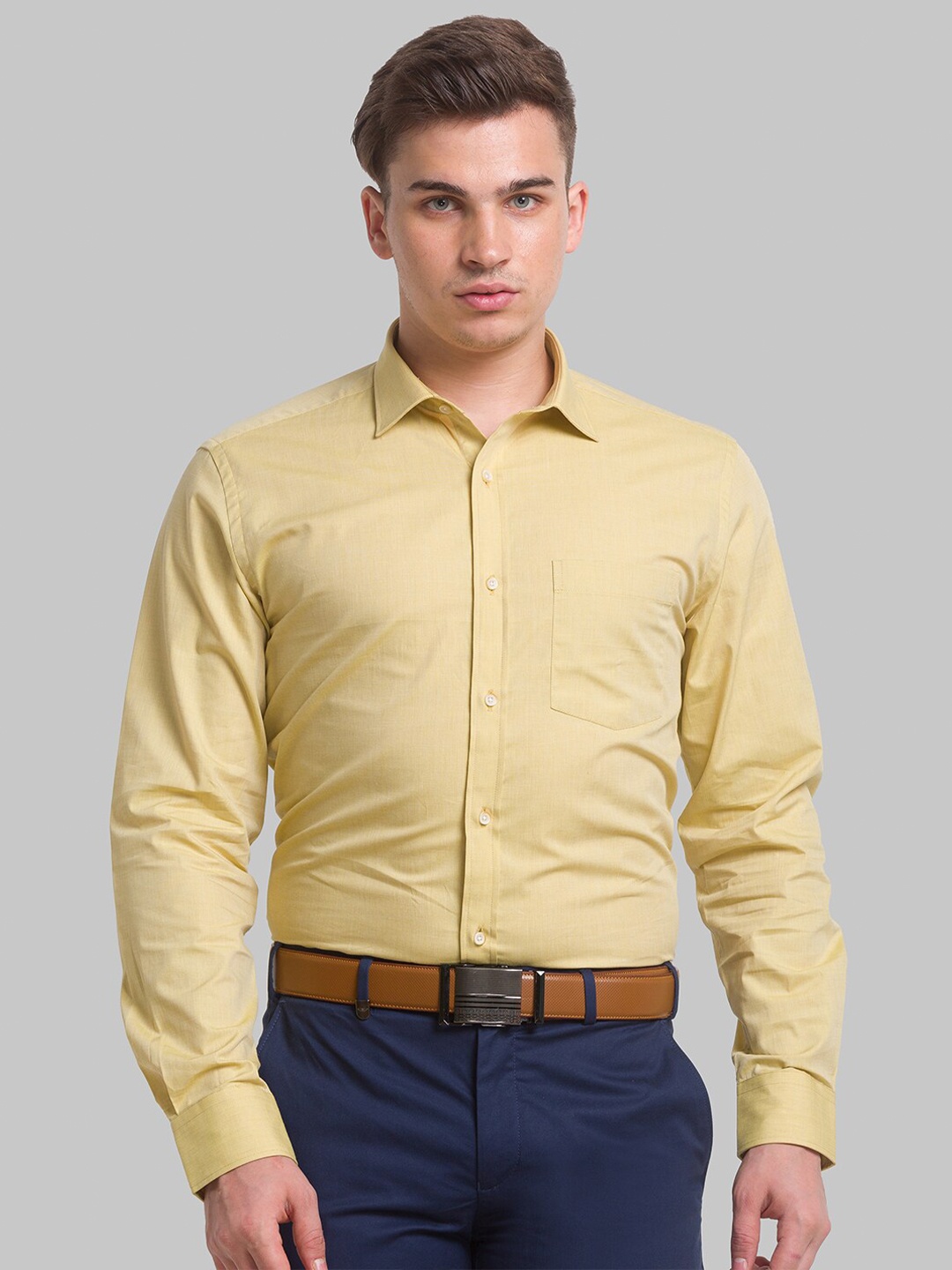 

Park Avenue Men Beige Formal Shirt