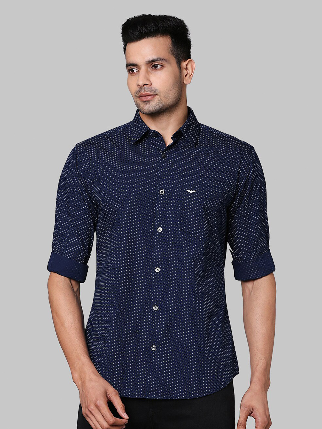 

Park Avenue Men Blue Slim Fit Printed Casual Shirt