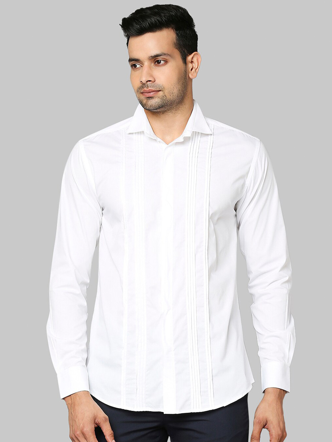 

Park Avenue Men White Slim Fit Cotton Casual Shirt