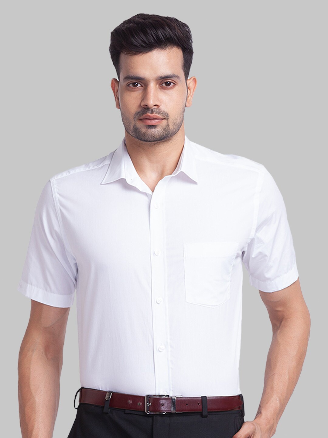 

Park Avenue Men White Slim Fit Casual Shirt