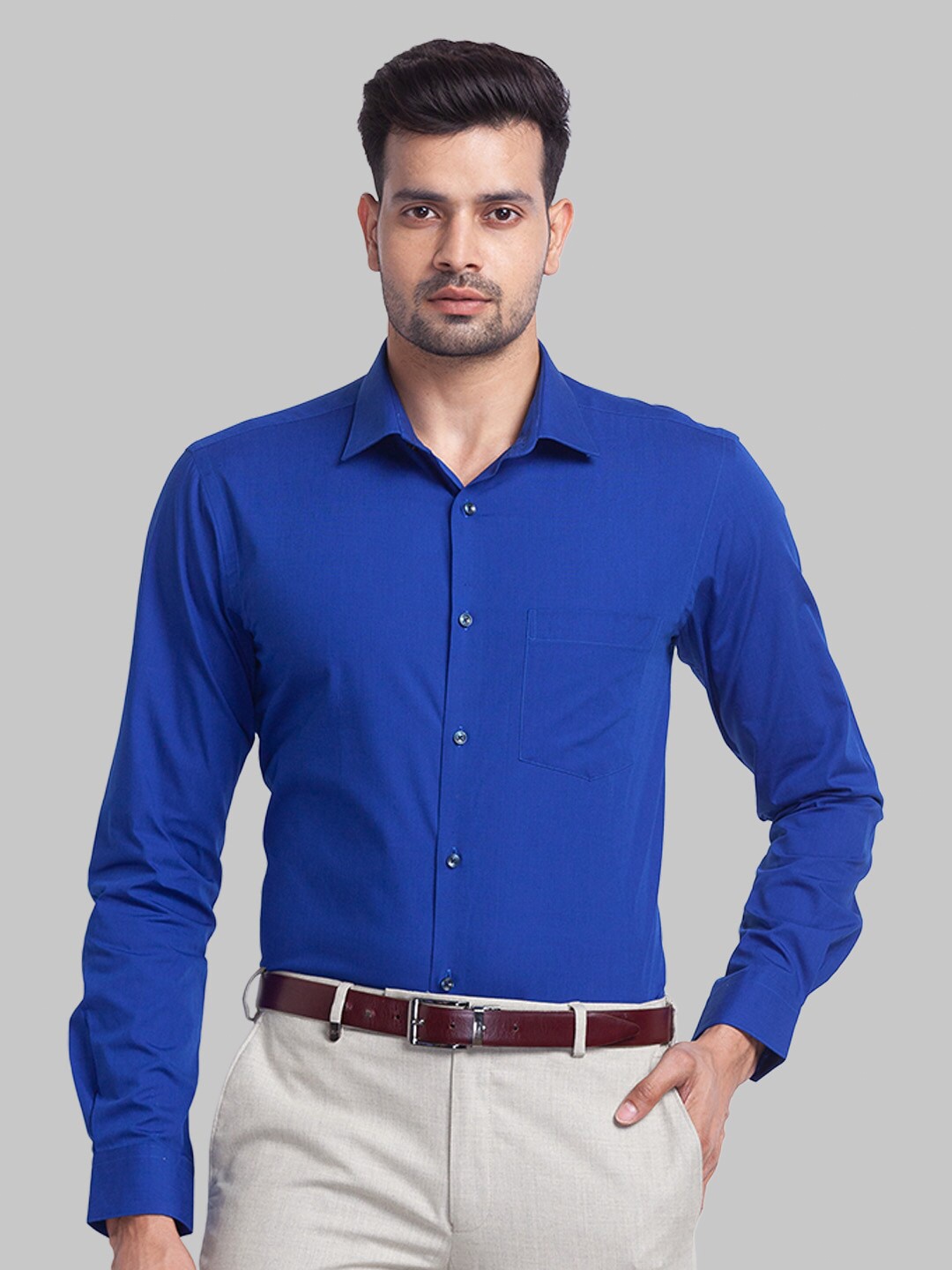 

Park Avenue Men Blue Slim Fit Formal Shirt