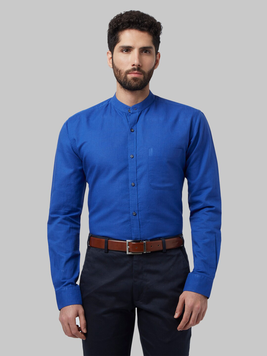 

Park Avenue Men Blue Slim Fit Casual Shirt