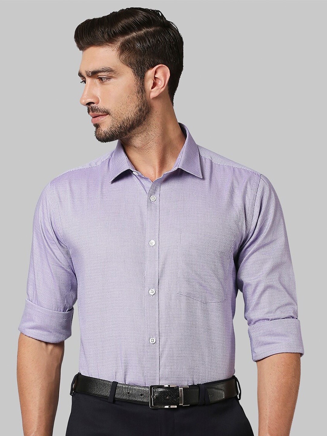 

Park Avenue Men Violet Slim Fit Casual Shirt