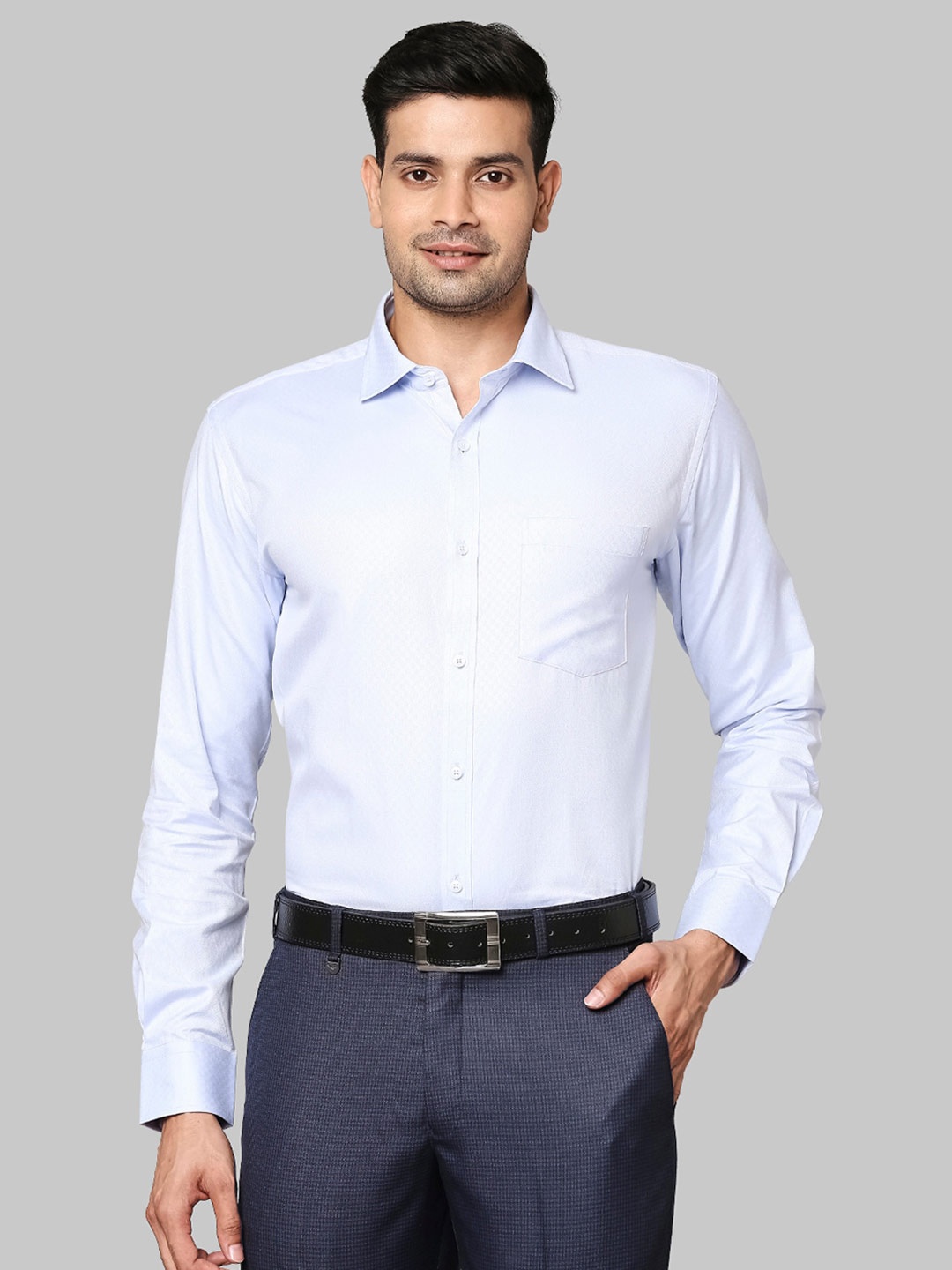 

Park Avenue Men Blue Formal Full Sleeves Shirt