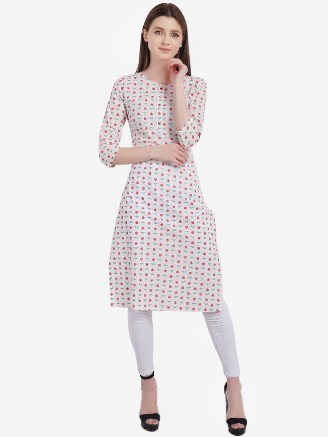 

Dipsha Women Pink Floral Printed Kurta