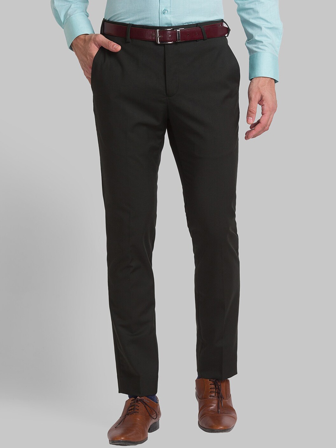 

Park Avenue Men Green Formal Trouser
