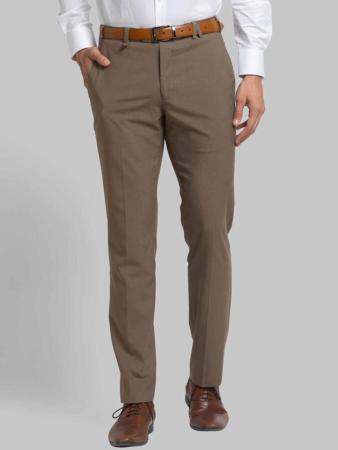 

Park Avenue Men Brown Slim Fit Trousers