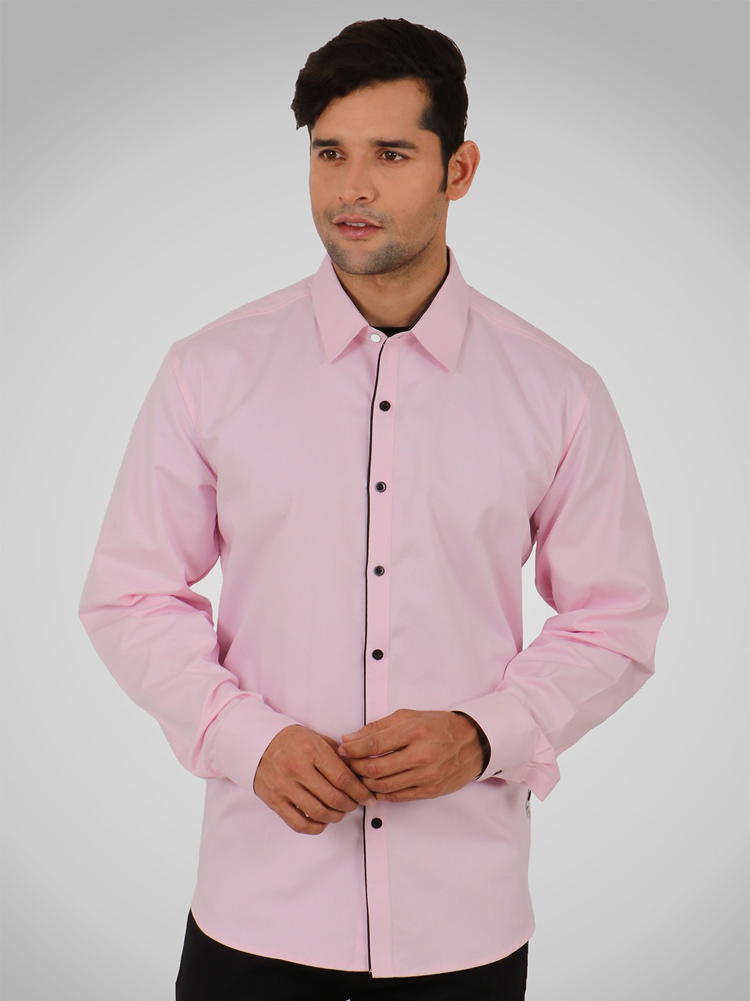 

SHIRT THEORY Men Pink Comfort Casual Shirt