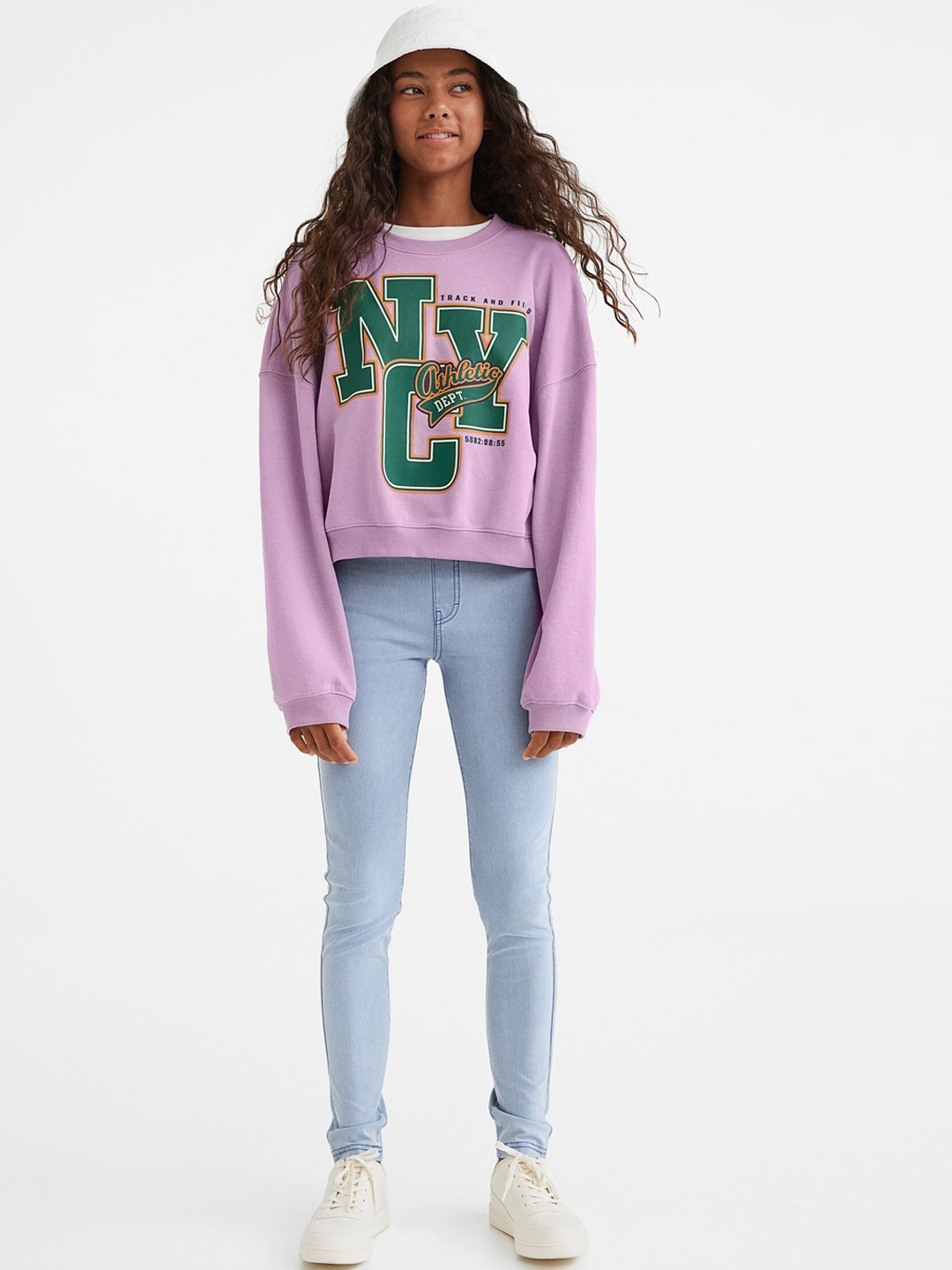 

H&M Girls Blue Solid Treggings
