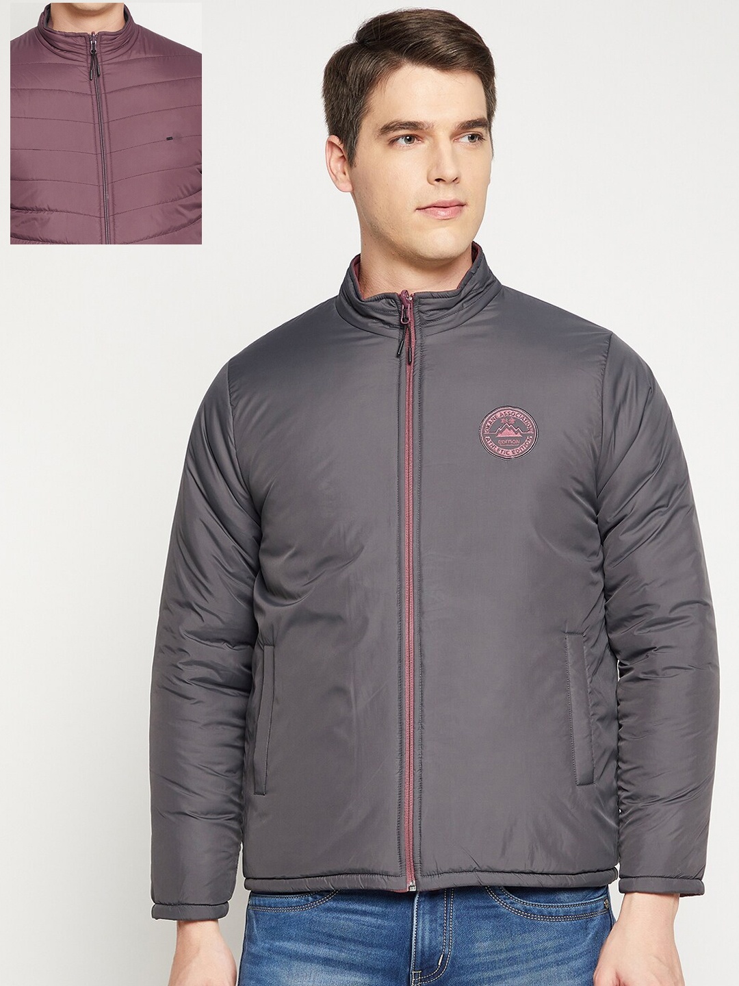 

Okane Men Burgundy Reversible Puffer Jacket