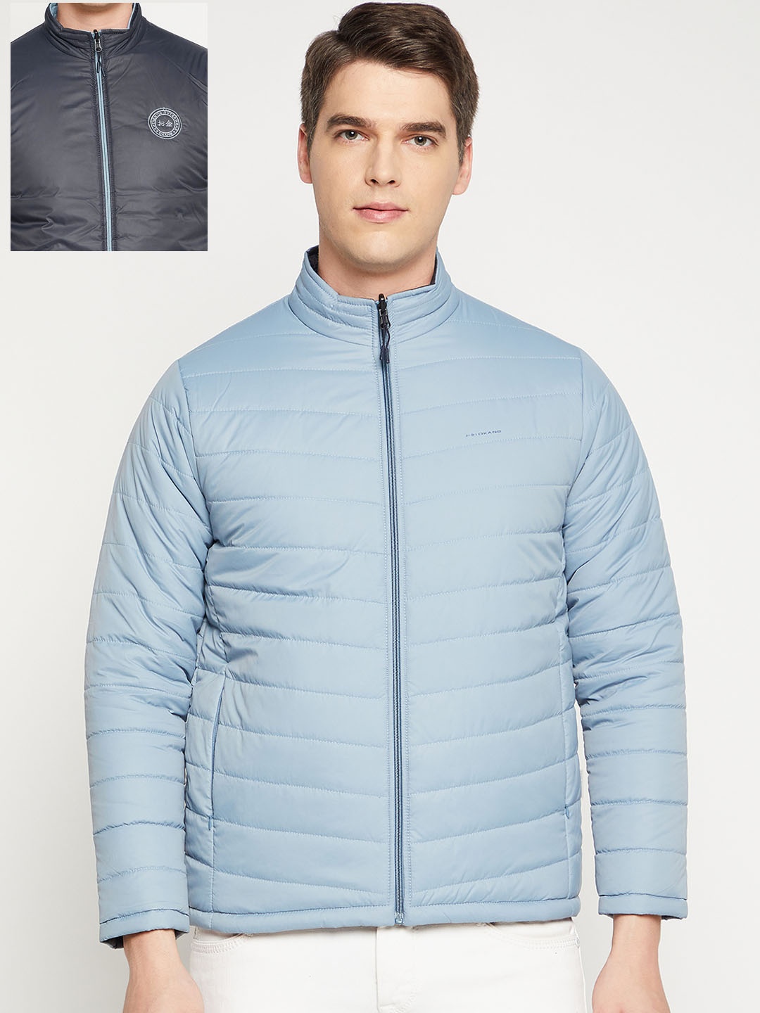

Okane Men Blue Reversible Puffer Jacket