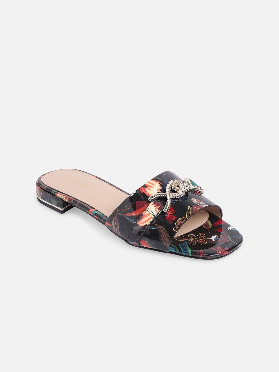 

ALDO Women Black Printed Open Toe Flats