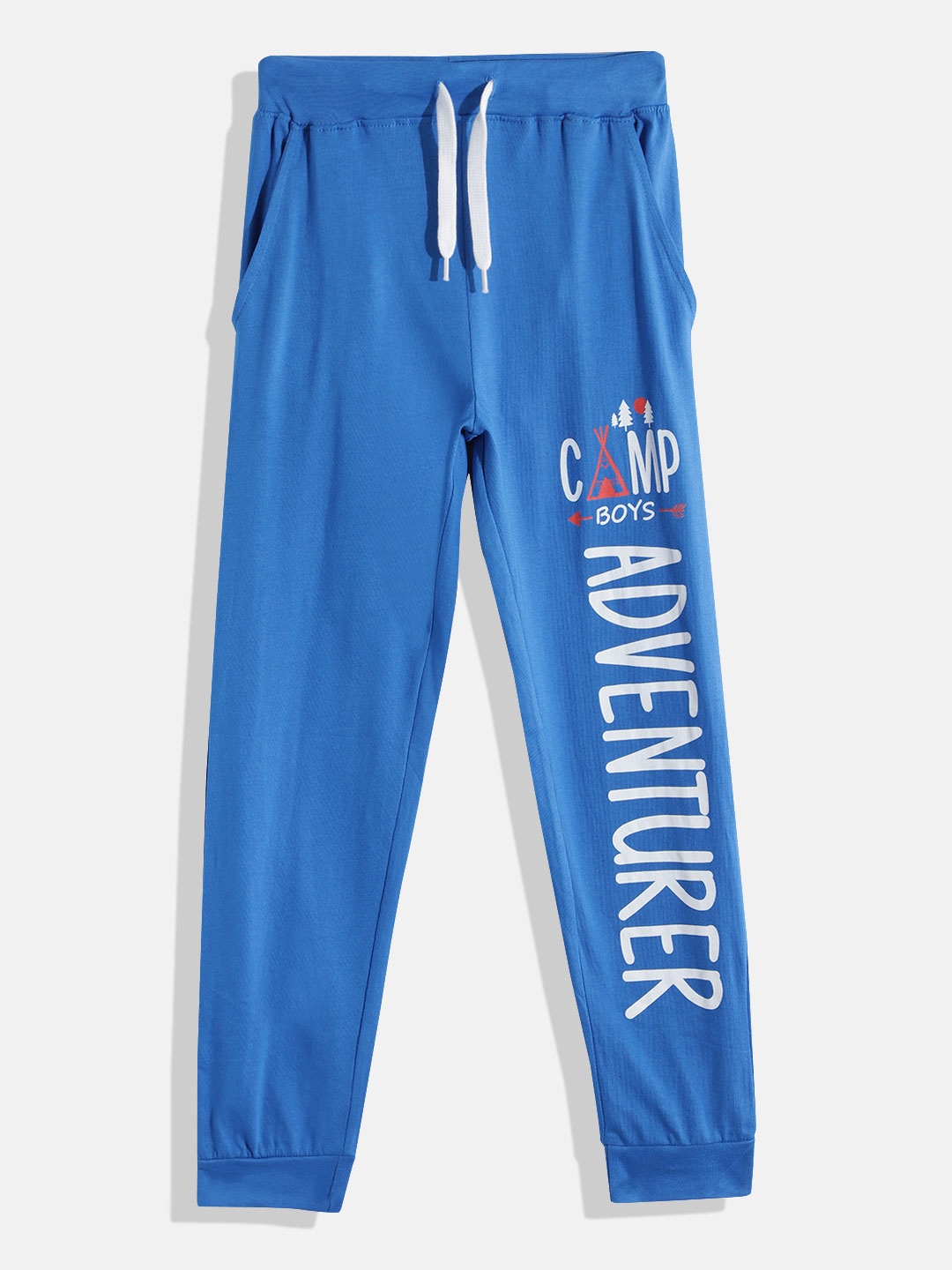 

Eteenz Boys Premium Cotton Typography Printed Joggers, Blue