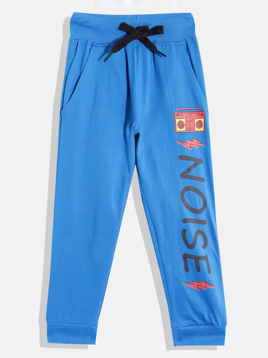 

Eteenz Boys Pure Cotton Typography Printed Joggers, Blue