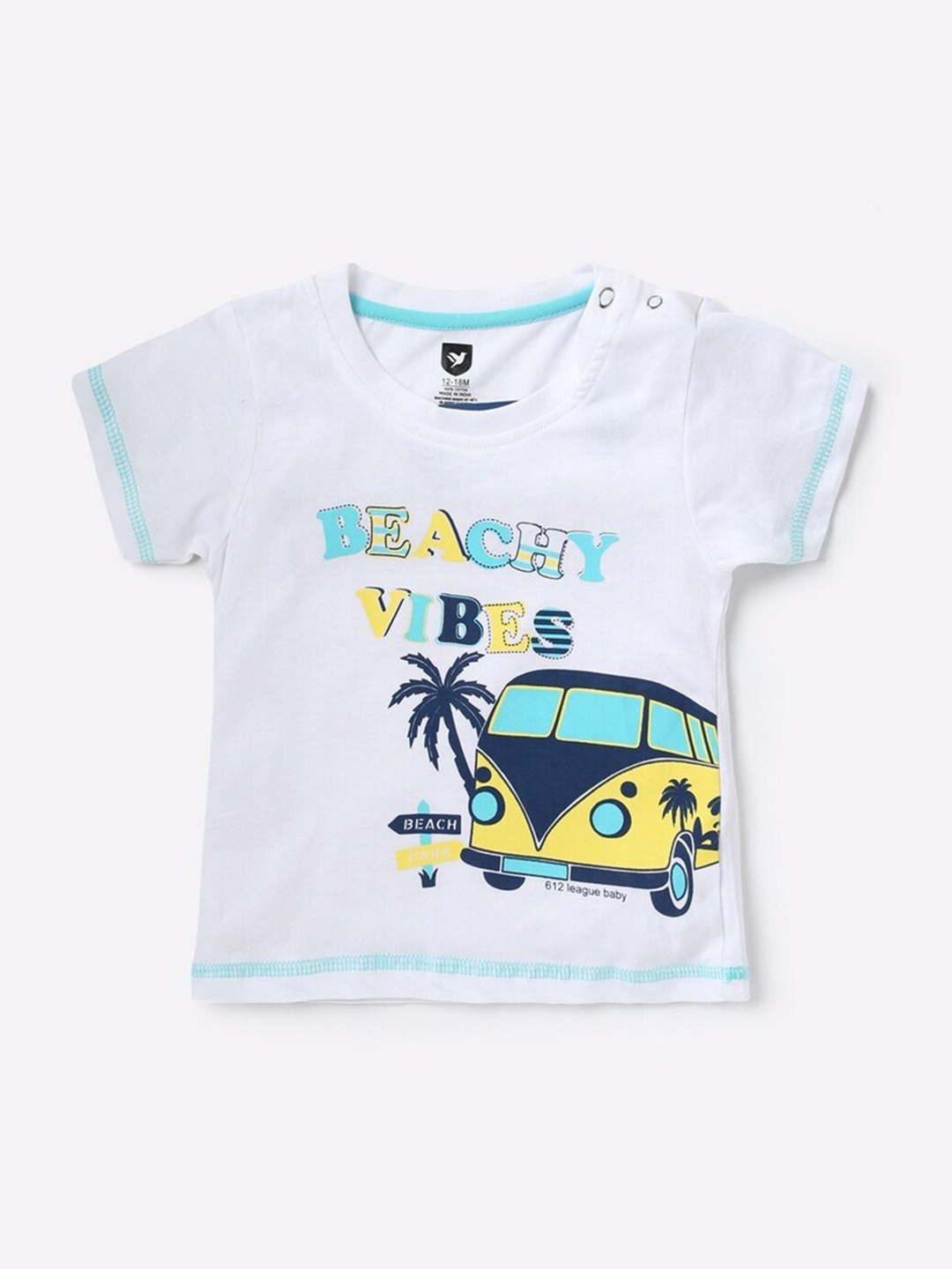

612League Boys White Printed T-shirt