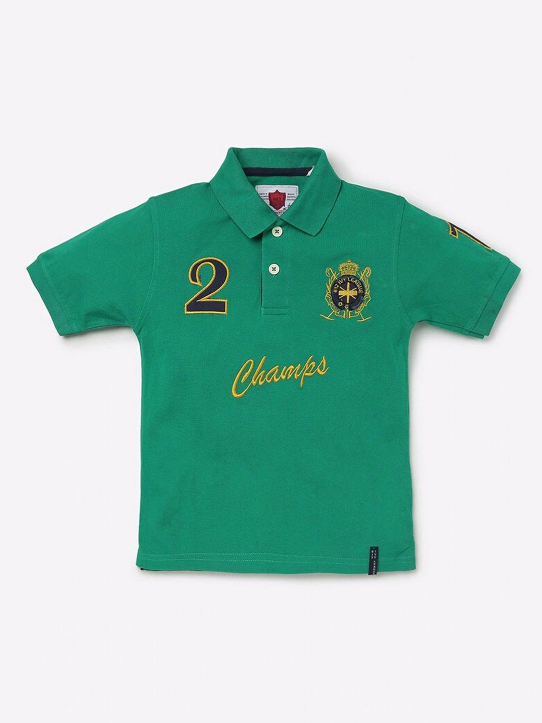 

612League Boys Green Polo Collar T-shirt