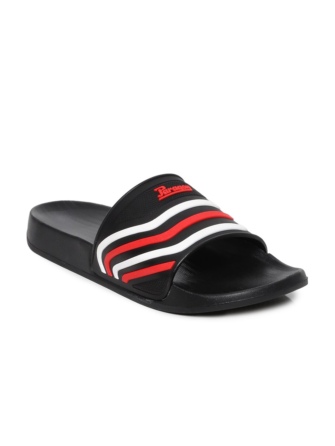 

Paragon Men Black & Red Striped Sliders