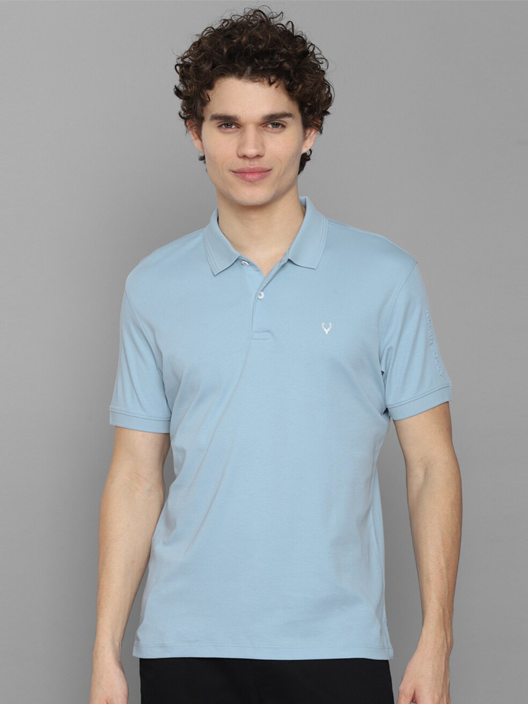 

Allen Solly Men Blue Polo Collar T-shirt