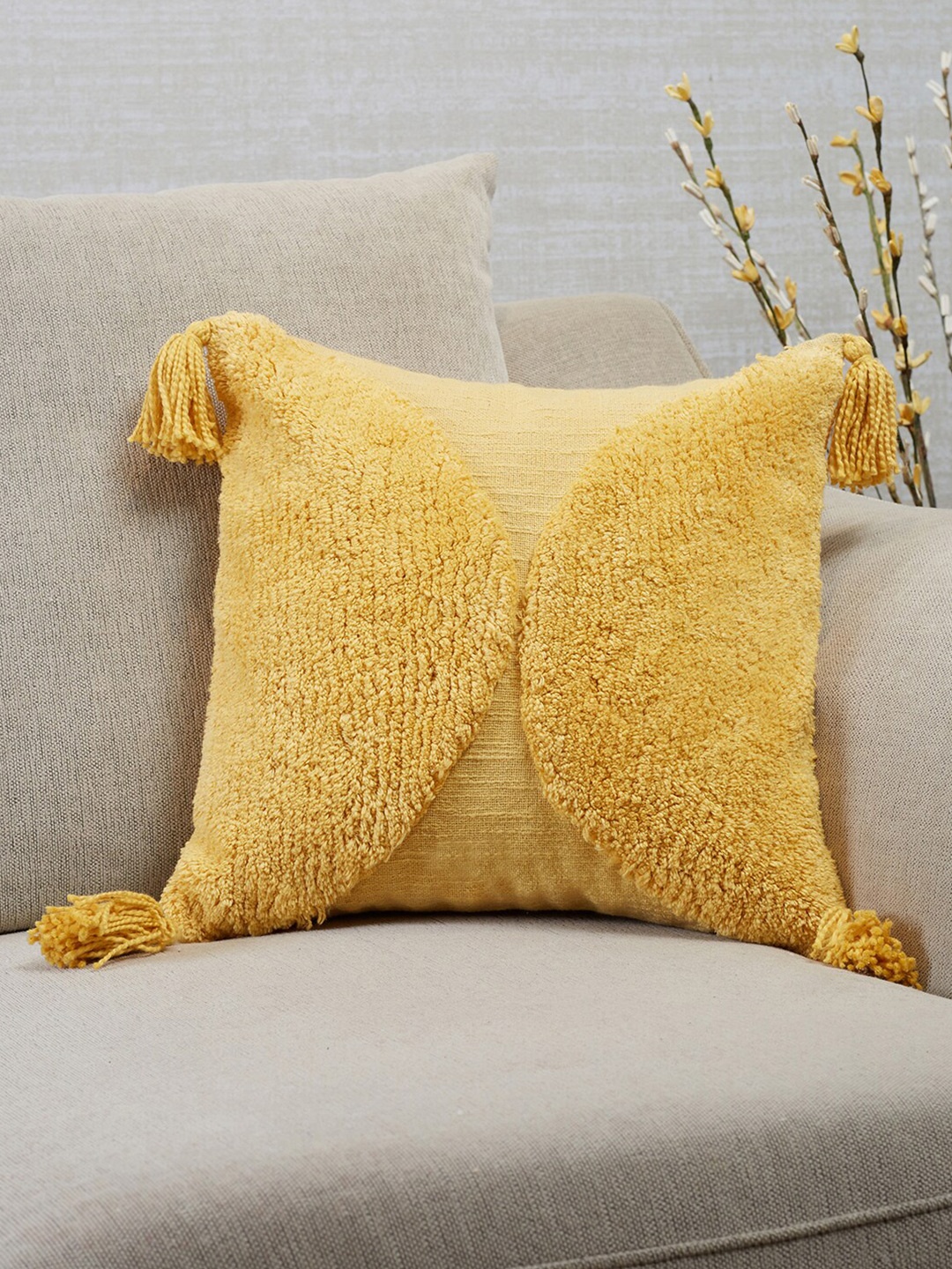 

HomeTown Mustard Square Cushion Covers