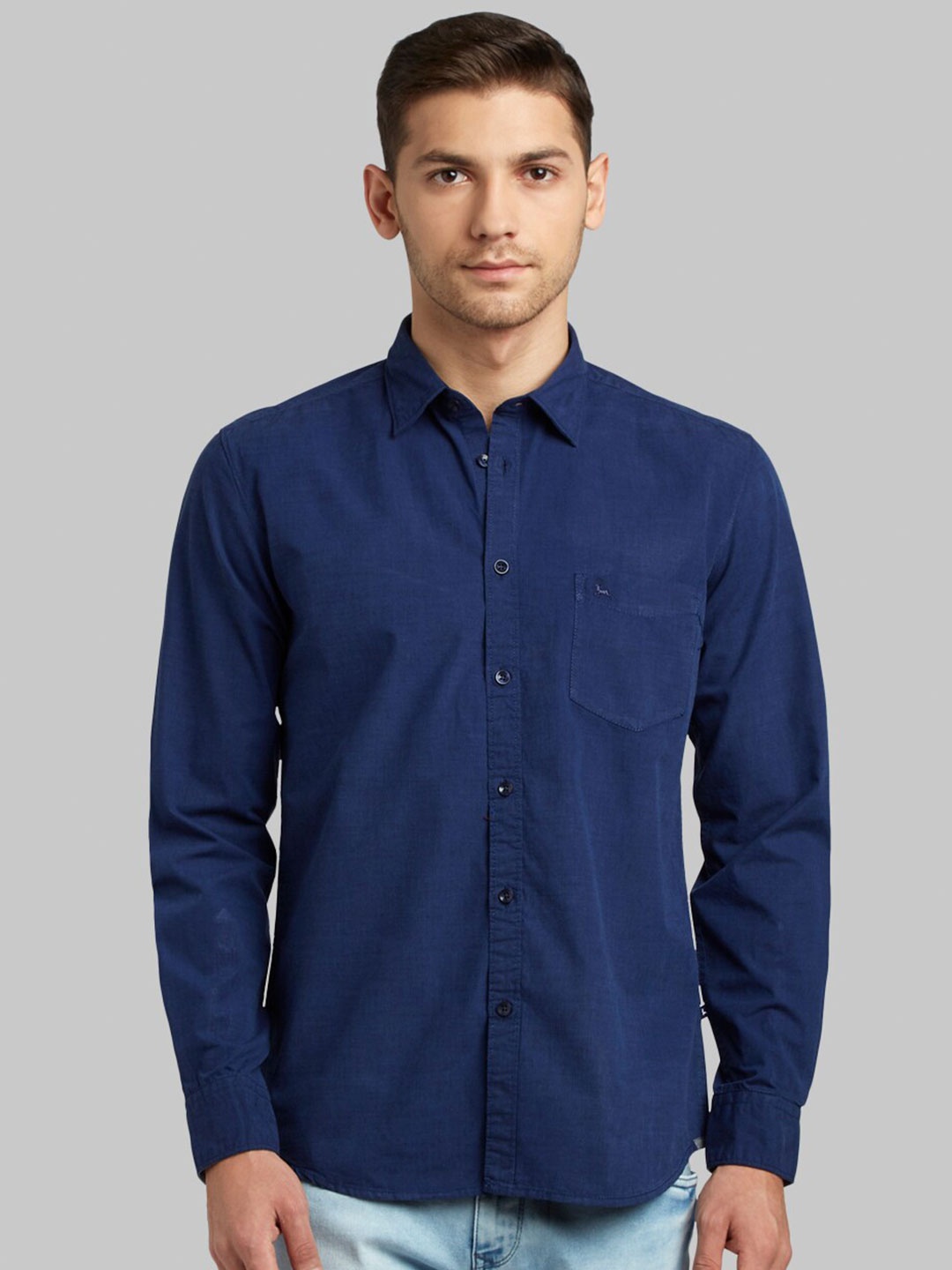 

Parx Men Blue Slim Fit Casual Shirt