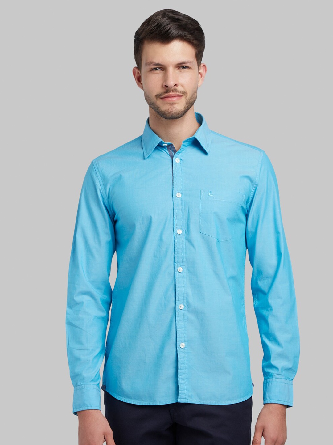 

Parx Men Blue Slim Fit Casual Shirt