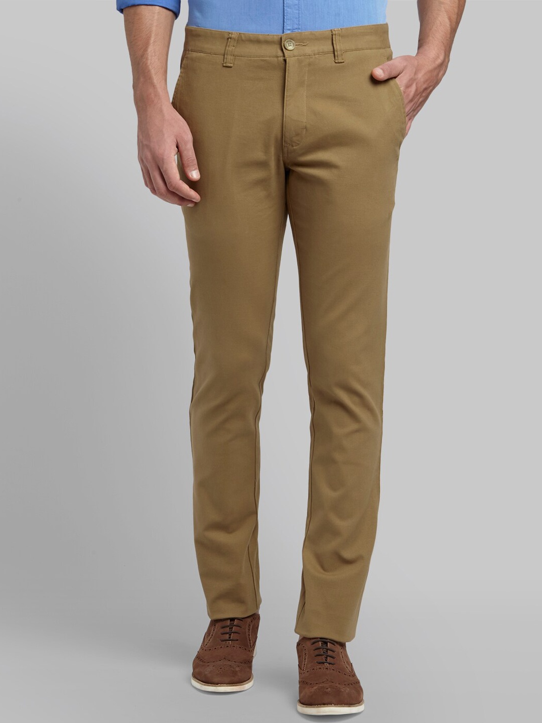 

Parx Men Khaki Tapered Fit Trousers