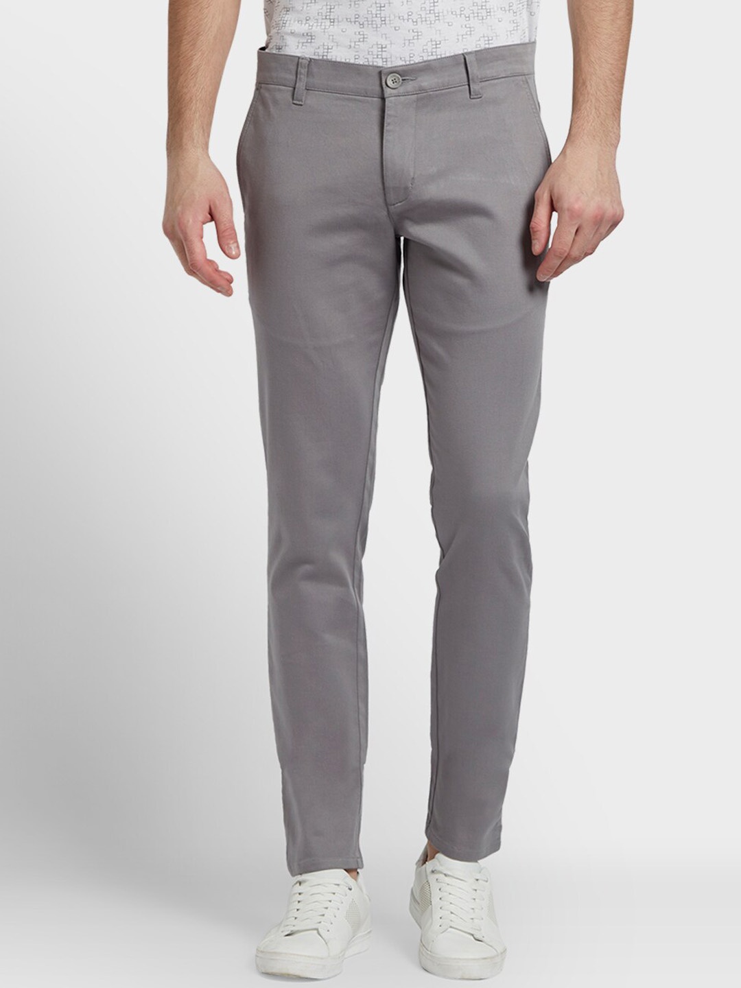

Parx Men Grey Tapered Fit Trouser