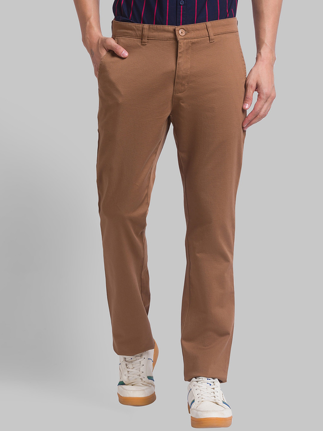 

Parx Men Brown Slim Fit Trouser