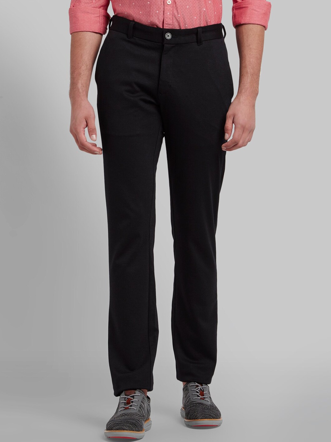

Parx Men Black Tapered Fit Trousers