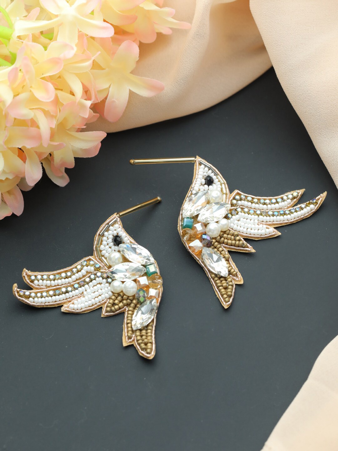 

Jazz and Sizzle Gold-Toned Quirky Drop Earrings