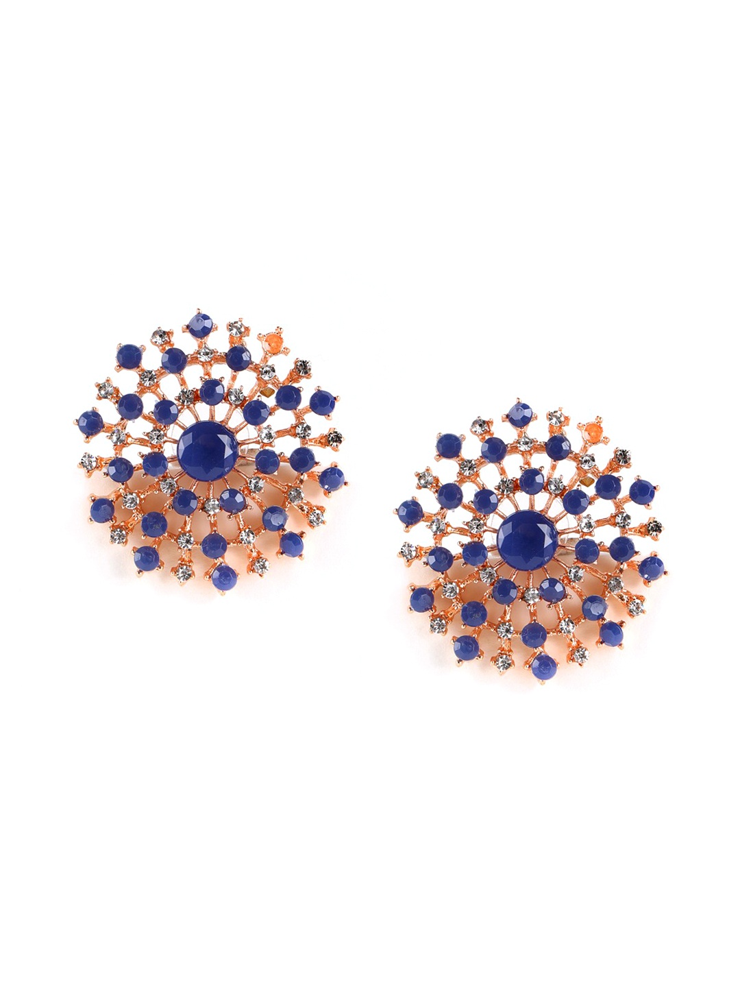 

Jazz and Sizzle Blue Circular Studs Earrings