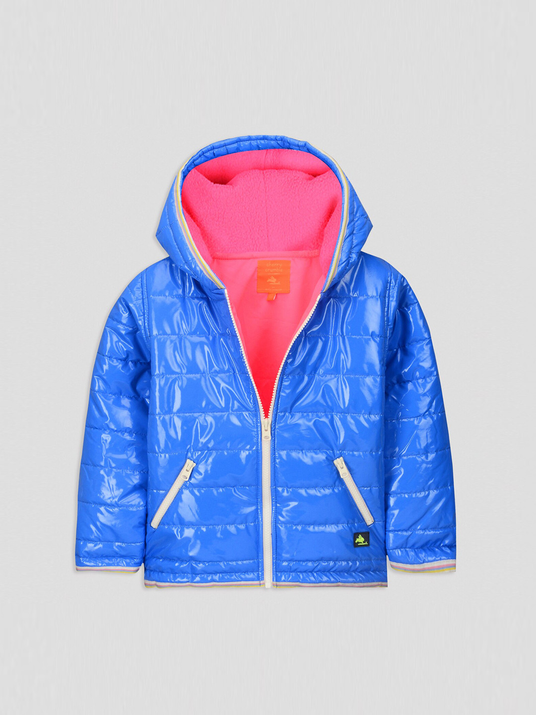 

Cherry Crumble Unisex Kids Blue Floral Puffer Jacket